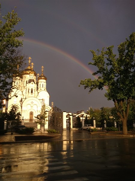 В Горловке появилась радуга после дождя. Посмотрите как красиво!