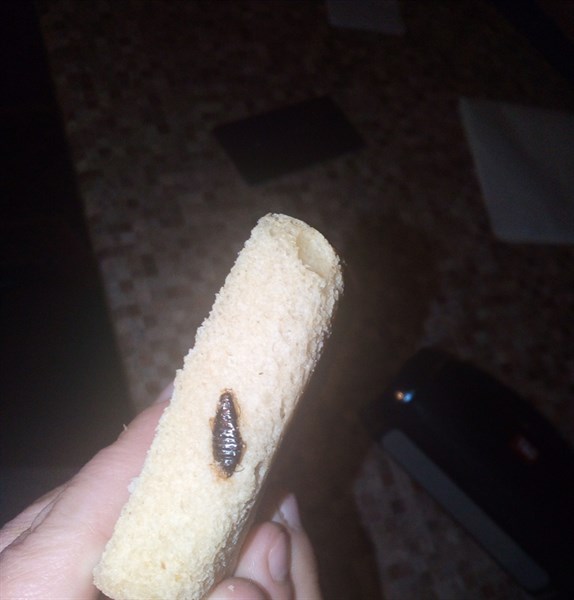 Житель горловского поселка Октябрьский показал покупку из магазина: хлеб с тараканом