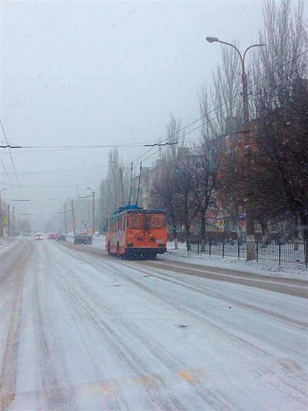 В Горловку пришла настоящая зима (ФОТО и ВИДЕО)