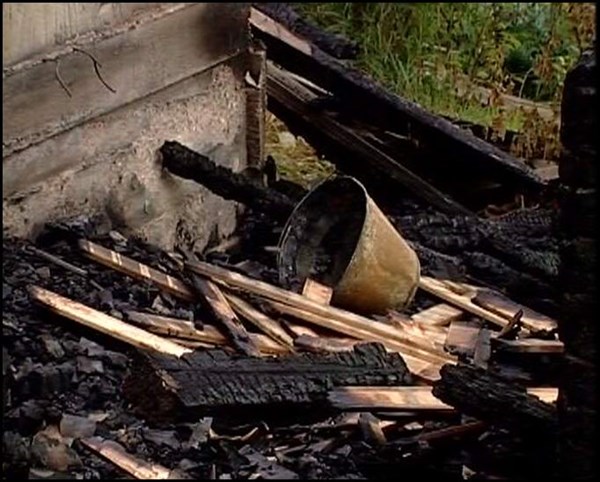 Сгорела дача в Никитовском районе. Правоохранители рассматривают версию о поджоге 