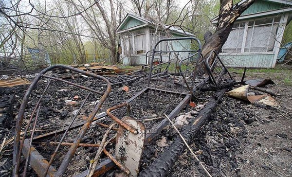 В Зайцево сгорели два дома в результате обстрела