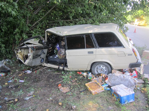 Трагедия дня: на автодороге Горловка-Артемовск погиб водитель «четверки», врезавшись в дерево (ФОТО)
