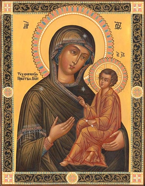 Тихвинская икона Божией Матери считается  покровительницей Горловки